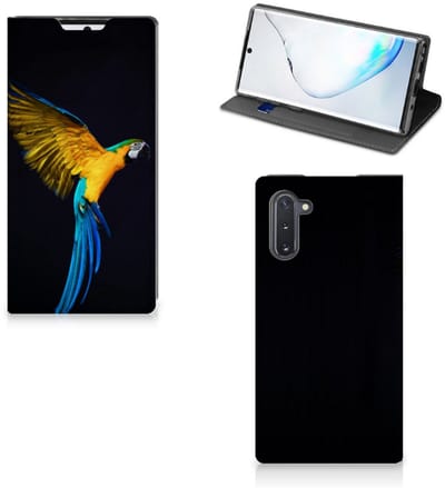 Standcase Hoesje voor Samsung Galaxy Note 10 Hoesje maken Papegaai