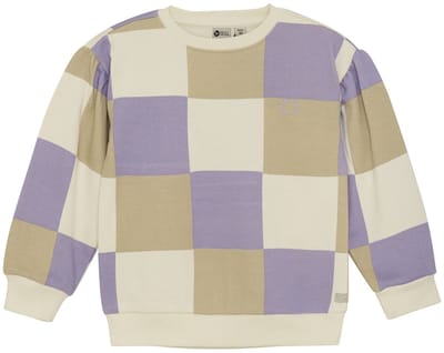 DAILY7 Sweater Check Truien & Vesten Meisjes - Sweater - Hoodie - Vest- Wit - Maat 122