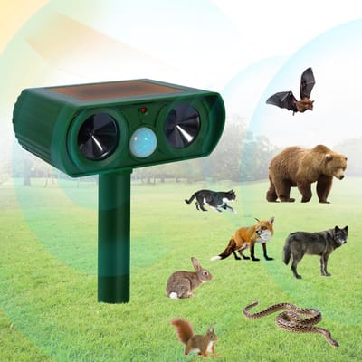 Aura® Duivenverjager Ultrasoon Geluid – Vogelverjager – Kraaien & Duiven Verjager –Groen- 15cm x 10cm x 38cm