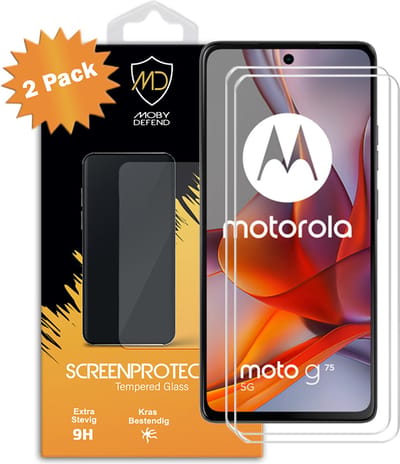 2-Pack MobyDefend Screenprotectors - Geschikt voor Motorola Moto G75 - Case-Friendly Screensavers - Gehard Glas