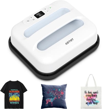 Draagbare Warmtepersmachine voor T-shirts en Vinyl - 30,5x25,4 cm