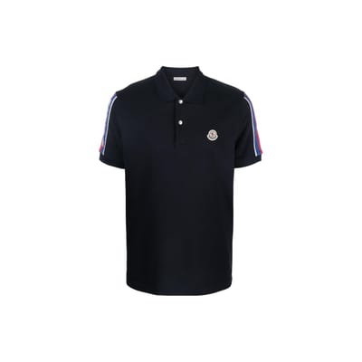 Moncler Logo Korte Mouw Polo Shirt Heren tops 8A00020899UR77X S black