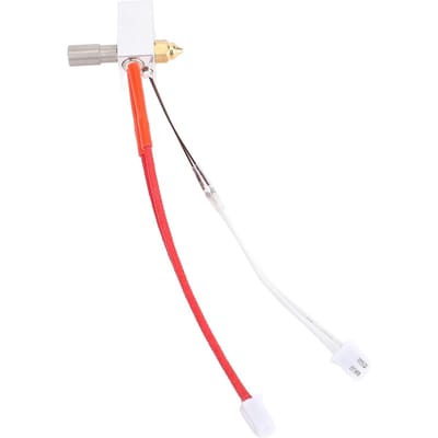 Extruder Hotend Kit voor Sermoon V1 V1 Pro 3D Printer Aluminium Verwarmingsblok Messing Nozzle RVS white