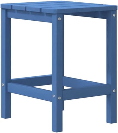 Tuin bijzettafel - Terrastafel vierkant - Buiten ontspannen - Weerbestendig HDPE - 38 x 38 x 46 cm - Zeeblauw