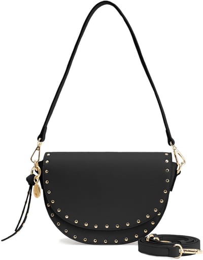 SEIDENFELT MANUFAKTUR Schoudertas Senja Saddle Bag Black Zwart