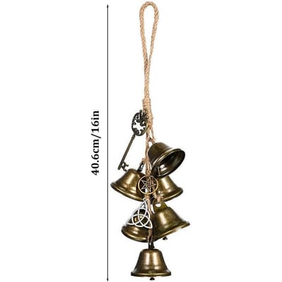 Heksenbellen Bescherming Deurhangers Heksen Windgongen Krans Handgemaakt Hangend WiHeksen Windgong Deurhanger Hangende Heksenbellen black