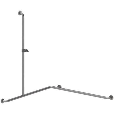 Megabad Profi Collection Silver Age System shower handrail 110 x 110 x 120 cm, with shower bar center left 2062240009