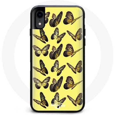 Iphone XR hoesje bosvlinders geel