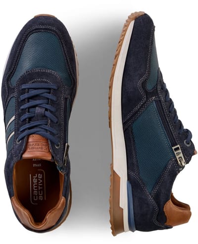 camel active Sneaker met rits aan binnenzijde - Maat menswear-43 - Blauw