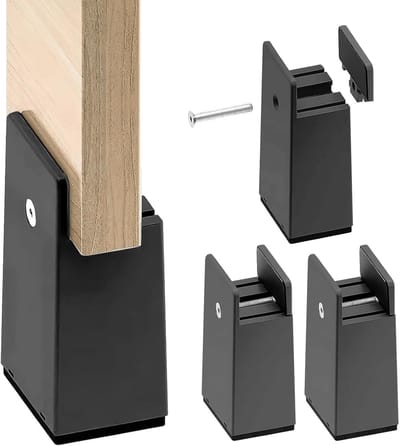 Set van 4 Verstelbare Meubelverhogingen - Voor Tafel, Stoel en Bank - Zwart (10 CM)