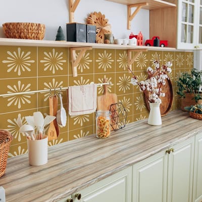 Dailygoods- Tegellijmstickers Set van 50 - Zelfklevende Tegellijmstickers - Muurstickers voor Badkamer/Keuken - Vierkante Stickers - Eenvoudig aan te brengen - Verwijderbaar zonder schade - Muursticker