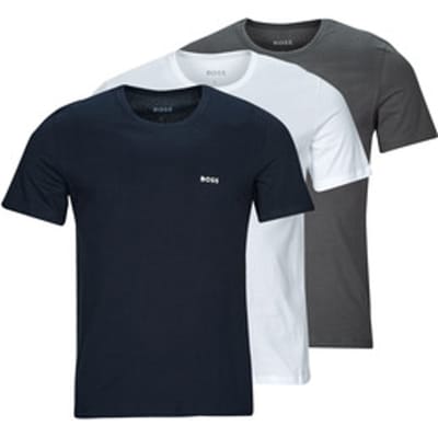 HUGO BOSS Classic T-shirts regular fit (3-pack) - heren T-shirts O-hals - grijs - wit - navy