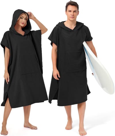 Surf Poncho voor Volwassenen met Kap - Sneldrogend Microfiber Badponcho voor Strand, Zwemmen en Surfen