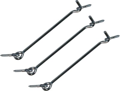 3x stuks Windhaak/windhaken - verzinkt ijzer - 12 cm - Stormhaken - Deurhaken/raamhaken/deurvastzetters