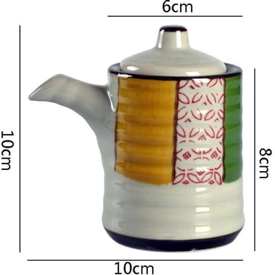 Japanse Retro Keramische Kruidenpot Sojasauspot Kruidenfles Specerijenfles Creatief Kruidengereedschap Huishoudelijke Voorraadpot brown