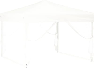 Partytent opvouwbaar - Paviljoen - 3x3 - Easy up - Waterdicht - met Zijwanden - Weerbestendig - Wit