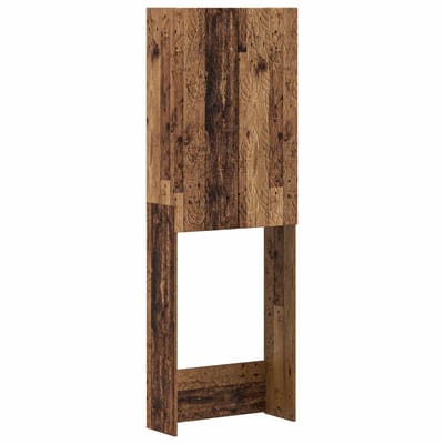 vidaXL - Toiletkast - DELFT - Oud - hout - 66 - x - 25,5 - x - 190 - cm - Bewerkt - hout