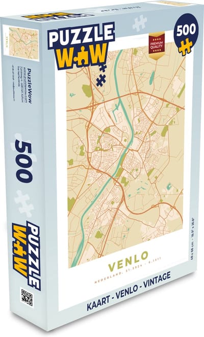 Puzzel Kaart - Venlo - Vintage - Legpuzzel - Puzzel 500 stukjes