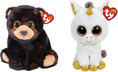 Ty - Knuffel - Beanie Buddy - Kodi Bear & Pegasus Unicorn