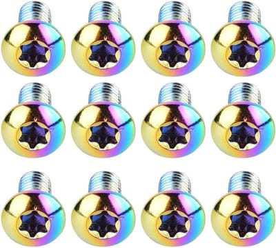 Bicycle Brake Screws voor Schijfrem Rotor - 12 Stuks T25 Schroeven, Fietsonderdelen, Multicolor