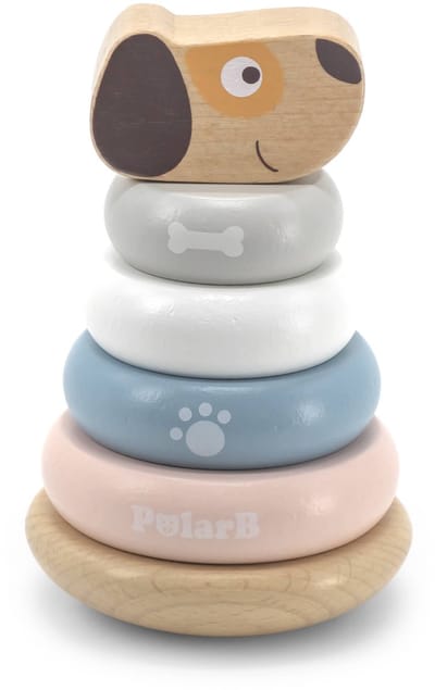 PolarB Puppy Houten Tuimelring Piramide