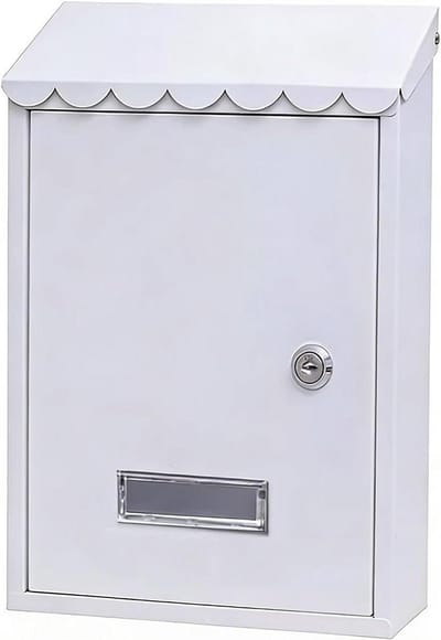 Brievenbus Beveiliging - Wandmontage Postbox - Post Veilig Opslaan - Grote Drop Box - 31 cm Lengte - Zwart