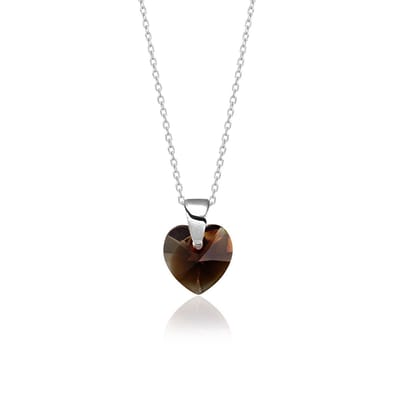 Montebello Ketting Aella KHZ437 - Swarovski Hart - 925 Zilver Gerhod, - Ø10mm - 40cm
