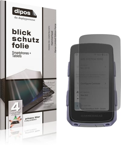 dipos – Matte Privacy Screenprotector geschikt voor Hammerhead Karoo Limited Edition Force | Anti-Spy Beschermfolie