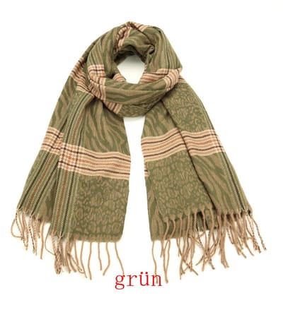 Sjaal geblokt F23-12 herfst/winter 180/70cm groen