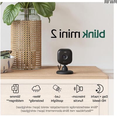 RFWR® Slimme Beveiligingscamera met HD-Nachtzicht en Intercomfunctie - 2 Camera's