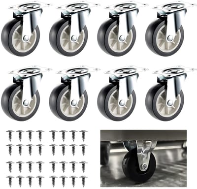 Cosensi- Meubelwielen Hoogwaardige Kwaliteit - Zwenkwielen - Meubelroller - Meubelwieltjes - Rubber Wielen - Stil en Glad Bewegen - Meubelrollen