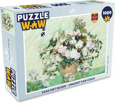 Puzzel Vaas met rozen - Vincent van Gogh - Legpuzzel - Puzzel 1000 stukjes volwassenen