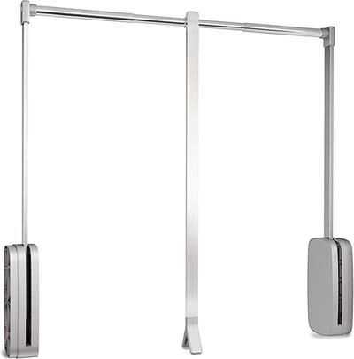 Emuca Opvouwbare garderobestang voor garderobekasten Sling, verstelbaar 830-1.150 mm, tot 12 kg, Staal, Verchroomd