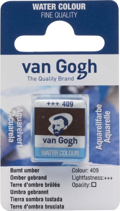 Aquarelverf - 409 Omber Gebrand - van Gogh - Napje