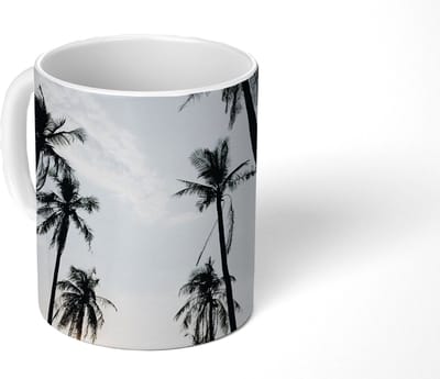 Mok - Koffiemok - Palmbomen - Zomer - Tropisch - Mokken - 350 ML - Beker - Koffiemokken - Theemok