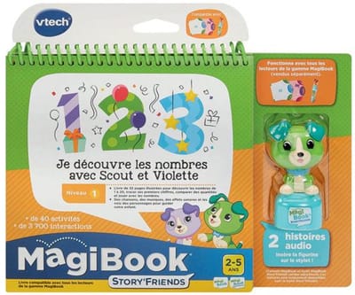VTECH - MAGIBOOK STORY'FRIENDS - IK ONTDEK CIJFERS MET SCOUT EN VIOLET + PERSONAGE - Meerkleurig
