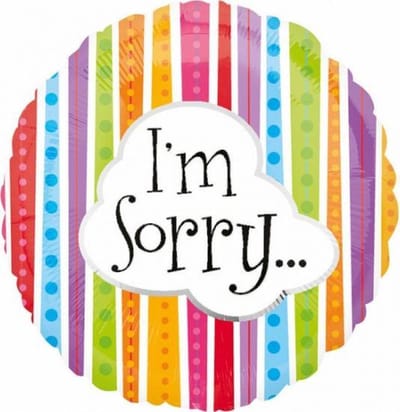 Folie ballon I'm sorry 45 cm
