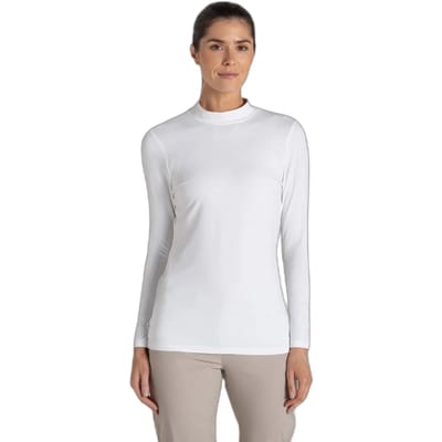 Craghoppers Nosilife Mock Neck T-shirt Met Lange Mouwen Wit 38 Vrouw