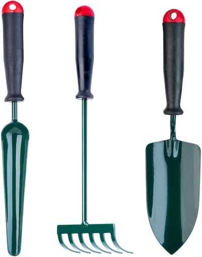 KADAX Tuingereedschapsset, robuuste mini-tuingereedschap, praktische gereedschapsset voor planten, meerdelige tuinset, tuinset voor tuinverzorging (3-delige set Ver. B)