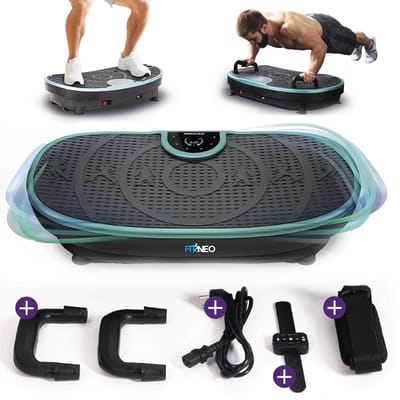 Fitneo® LED Trilplaat Deluxe - 180 Snelheden & 7 Trainingsprogramma's - Fitness Powerplate voor benen, afvallen & bloedsomloop - Vibration Plate limphatic - Vibratie Plaat - Voetmassage Apparaat - 200W