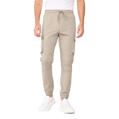 Solution Clothing Buddy - Cargo Broek - Regular Fit - Broeken - Joggingbroek - Volwassenen - Heren - Mannen - Kaki - Beige - L