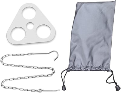 ByShane - Driepoot voor Vuurschaal en Kampeervuurkookaccessoires - Campingstatief met Ketting - RVS - Draagbaar - 1 Deel