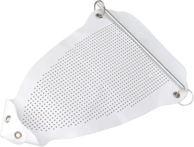 Strijkijzer Schoen - Stoomzool Accessoire - Efficiënt Strijken - Hoge Temperatuur Bestendig - 23x15 cm - Zilverkleurig