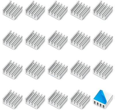 Koellichaam aluminium heatsink - Onderdeel voor halfgeleiders - Elektronica koelen - Compact formaat - 9x9x4mm - Zilver