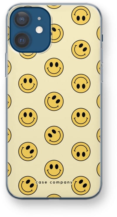 Case Company® - Hoesje geschikt voor iPhone 12 mini hoesje - Smiley N°2 - Soft Cover Telefoonhoesje - Bescherming aan alle Kanten en Schermrand