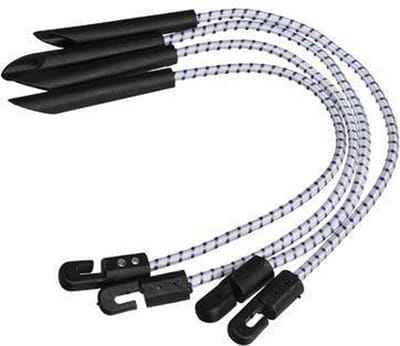 ABC-Led Dekzeil elastiek met haak - 4 stuks - 30 cm - wit