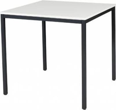 Bureautafel - Domino Basic 80x80 wit - zwart frame