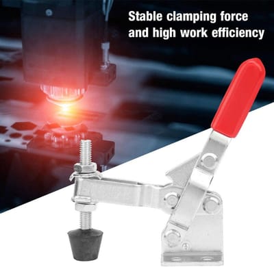 Dailygoods- Snelspanklem Professioneel - Verticaal - Ergonomisch Handvat - Heavy-Duty - Stabiele Klemkracht - Eenvoudig te Installeren - Klem