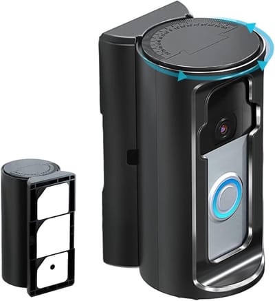Ring Bevestiging - Camera Houder - Huis Beveiligen - Niet-borende Installatie - 23 cm - Zwart