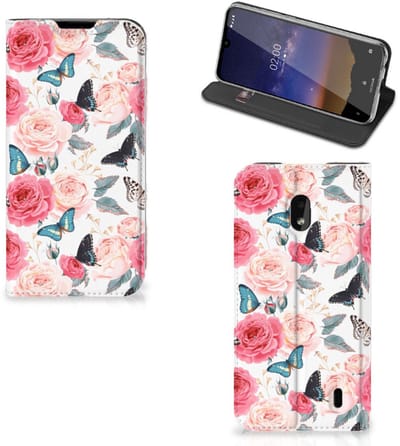 Nokia 2.2 Smart Cover Butterfly Roses